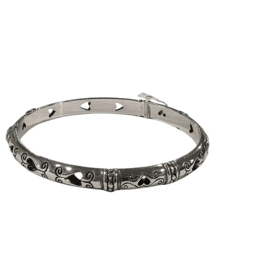 Brighton Shot Through‎ The Heart Silver Heart Motif Bracelet New